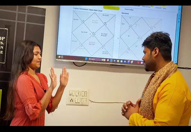 Astrology course students with their teacher